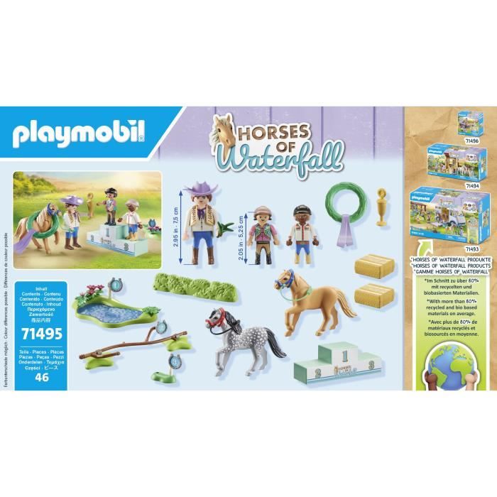 PLAYMOBIL 71495 Cavaliers poneys et saut d'obstacles