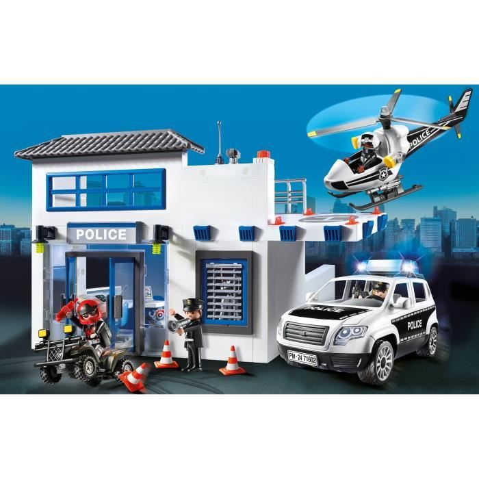 PLAYMOBIL - 71602 - Poste police véhicules