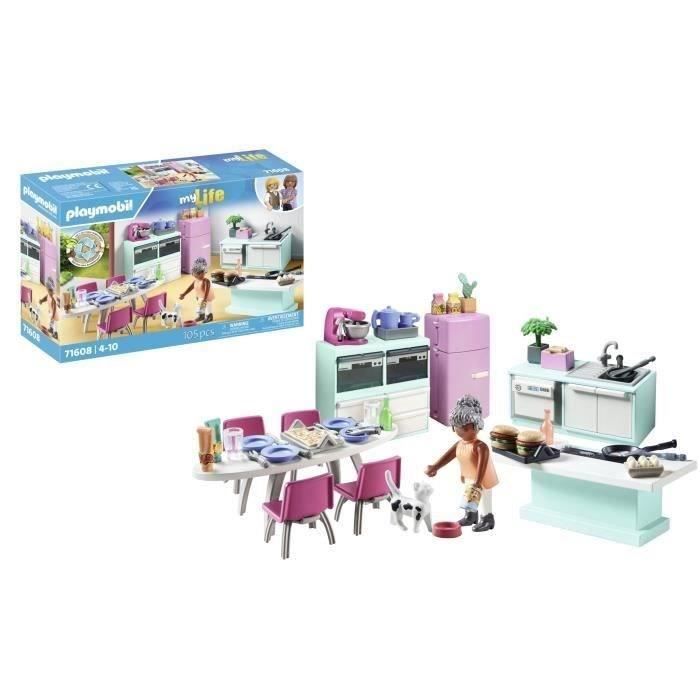 PLAYMOBIL 71608 Cuisine avec ilôt central, My life, Maison d'architecte, 105 pieces, Des 4 ans