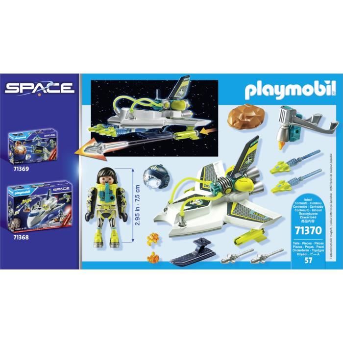 PLAYMOBIL Spationaute et drone - Space - Avec projectiles - Des 4 ans