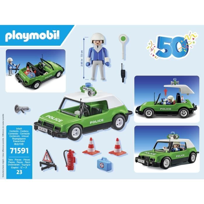 PLAYMOBIL 71591  Voiture de police collector  - édition spéciale anniversaire Playmobil - Des 5 ans