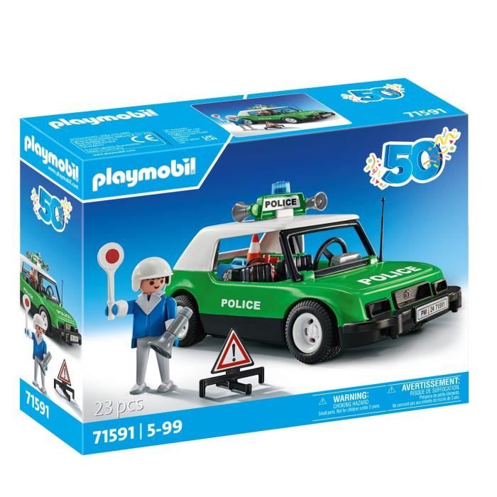 PLAYMOBIL 71591  Voiture de police collector  - édition spéciale anniversaire Playmobil - Des 5 ans