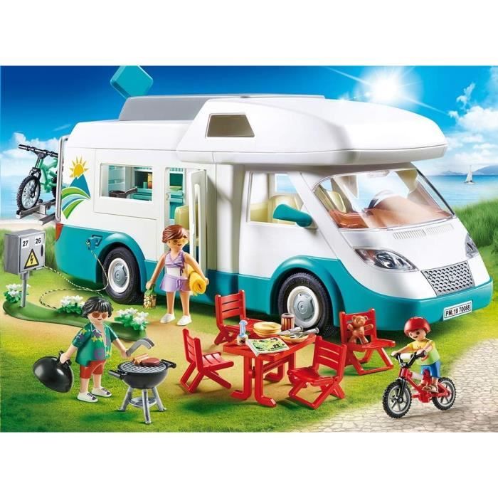 Playmobil 70088 Camping-car et Famille, Family Fun, 135 pieces, Le camping