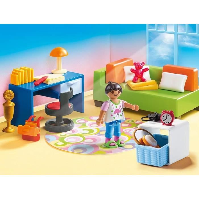 PLAYMOBIL - Maison Traditionnelle - Chambre d'enfant avec canapé-lit - Bleu - 4 ans et plus