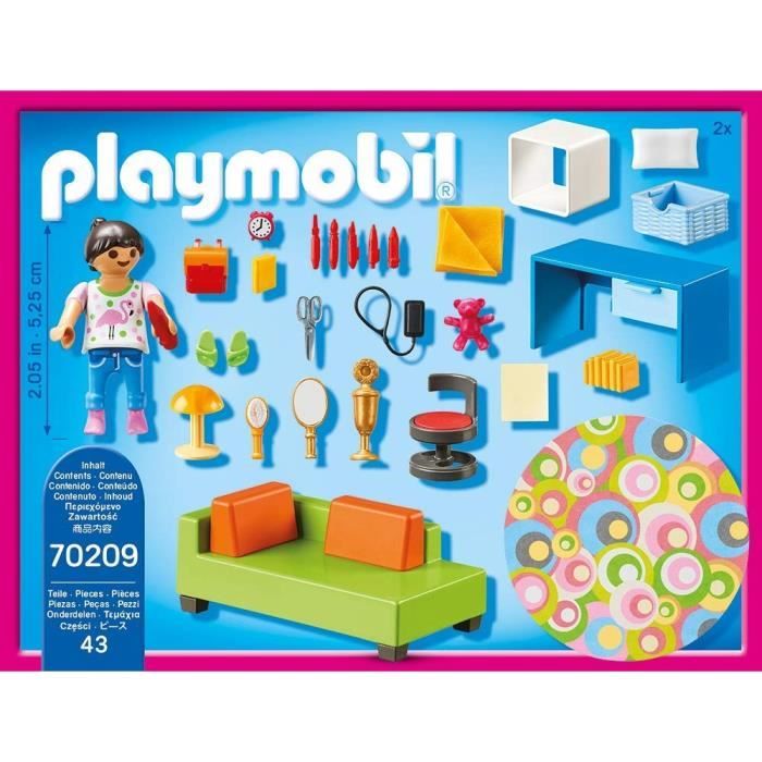 PLAYMOBIL - Maison Traditionnelle - Chambre d'enfant avec canapé-lit - Bleu - 4 ans et plus