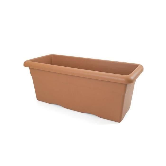 PLASTIKEN Jardiniere rectangulaire Ø 100 X 44 cm - Terracotta