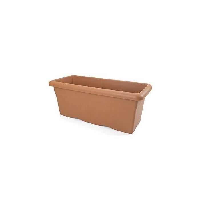 PLASTIKEN Jardiniere rectangulaire Ø 100 X 44 cm - Terracotta