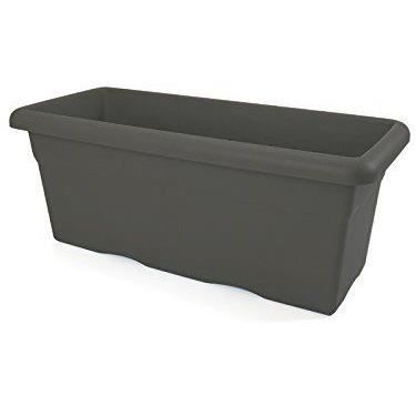 PLASTIKEN Jardiniere rectangulaire - 100 X 44 cm - Anthracite