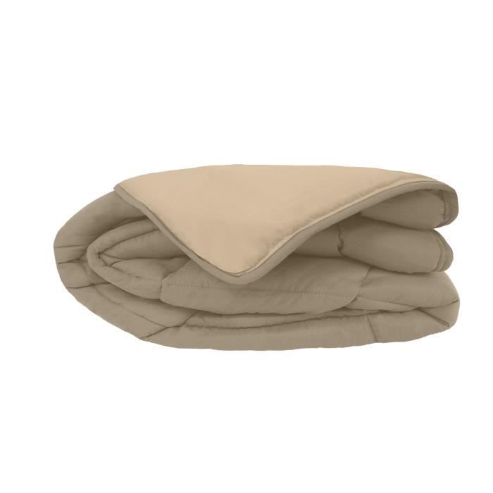 CALGARY Couette chaude Microfibre 400g/m² Taupe & Lin 240x260cm