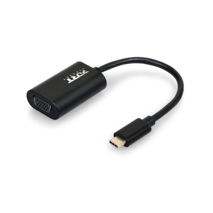 Adaptateur USB-C vers VGA - PORTDESIGNS - 15 cm - Compatible Windows/Mac/Linux - Noir