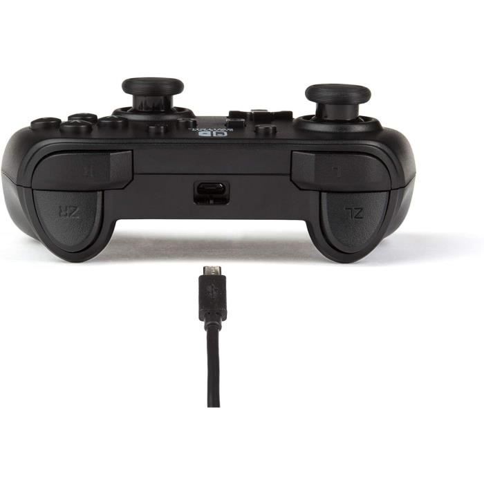 Manette Filaire - POWER A - Nintendo Switch - Noir mat