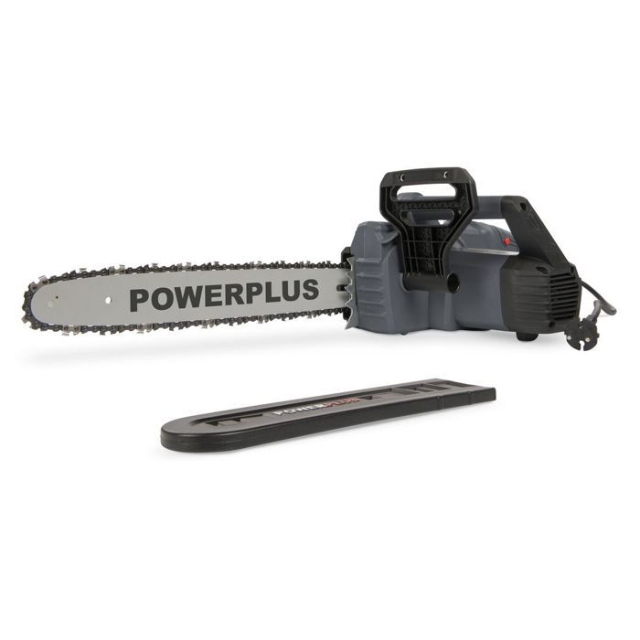 Powerplus Tronçonneuse Électrique POWEG10110 - 2200 W, Guide de 400 mm, Lubrification Automatique de Chaîne, Outillage de Jardin