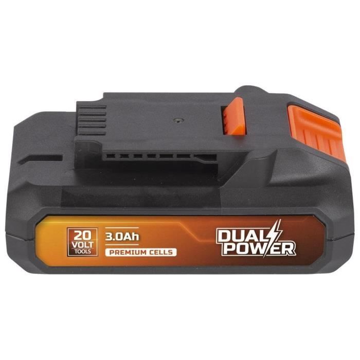 Batterie Dual Power POWDP9023 - pour Outils de Bricolage sans Fil de 20 V - LED d'Indication de Puissance - Plateforme de Batterie