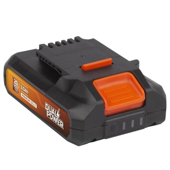 Batterie Dual Power POWDP9023 - pour Outils de Bricolage sans Fil de 20 V - LED d'Indication de Puissance - Plateforme de Batterie