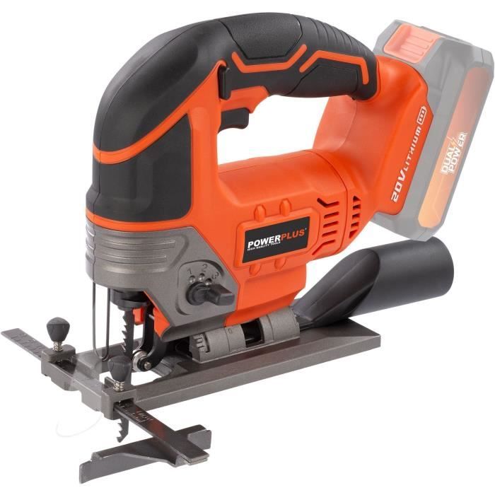 Scie sauteuse pendulaire sans fil 20V - DUAL POWER POWDP25300 - Bois - Orange - Vitesse 0-2300tr/min