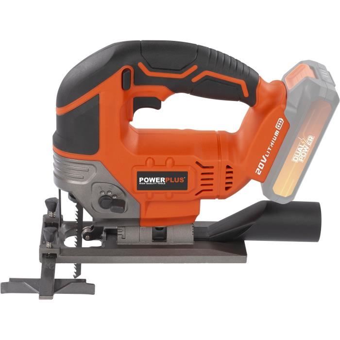 Scie sauteuse pendulaire sans fil 20V - DUAL POWER POWDP25300 - Bois - Orange - Vitesse 0-2300tr/min