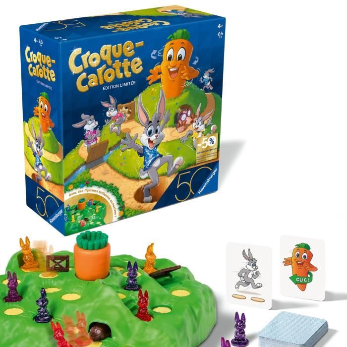 Croque Carotte 50 ans, Jeu de société, Enfants et Parents, Jeu de parcours rigolo, A partir de 4 ans, Mixte, 23006, Ravensburger