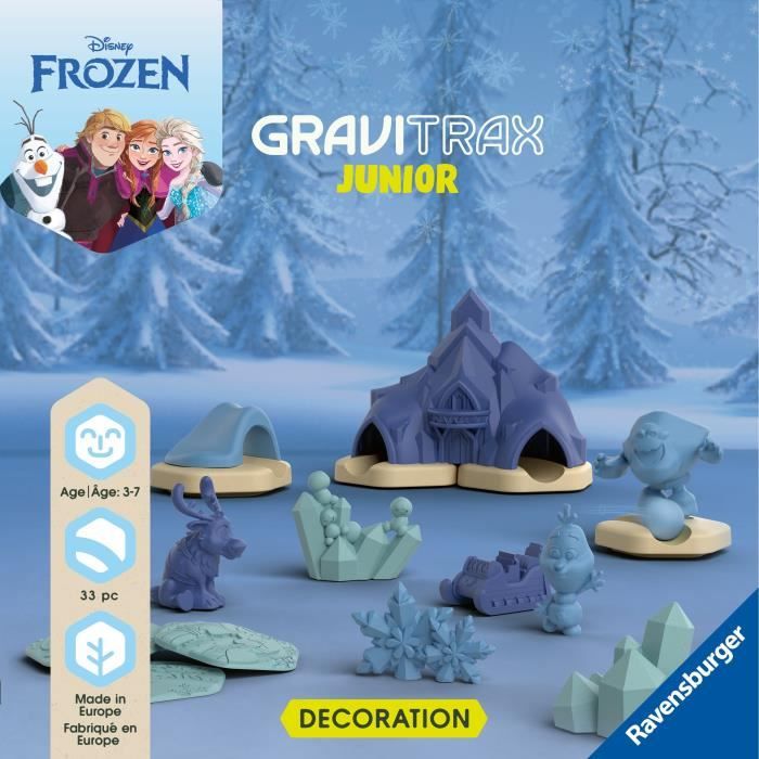 Gravitrax Junior La Reine des Neiges Set d'extension, 33 pieces, Circuit de billes, Des 3 ans, Ravensburger 23861