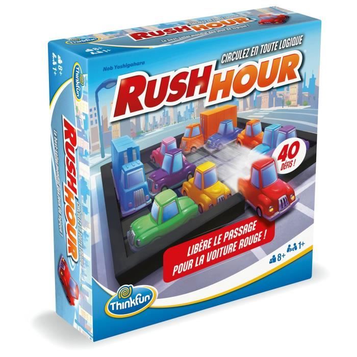 ThinkFun Rush Hou- Jeu de logiqu-Casse-tete-Embouteillage-40 défis 4 niveau-1 Joueur ou plus-des 8 ans-Ravensburger-Mixte-6600