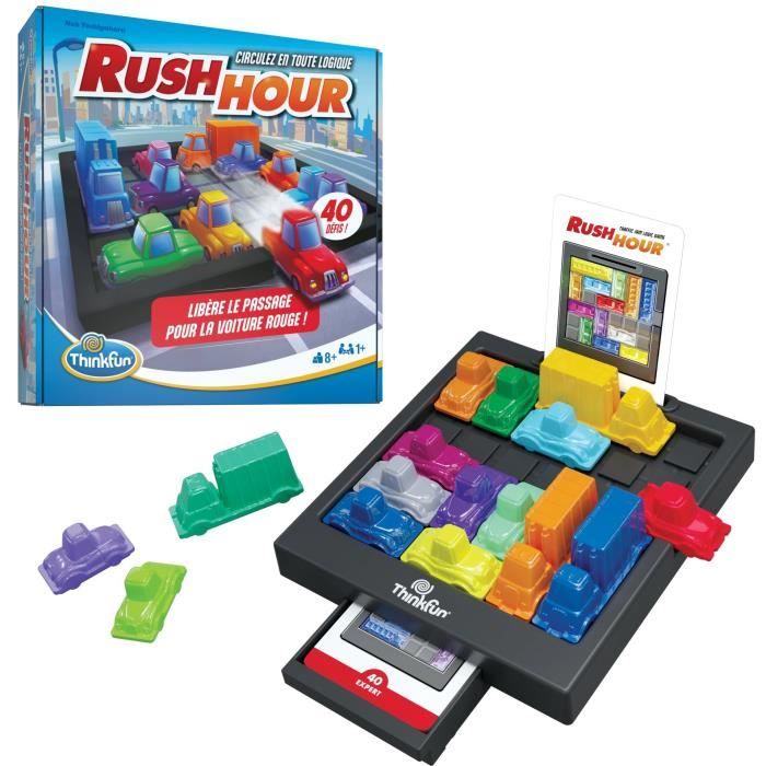 ThinkFun Rush Hou- Jeu de logiqu-Casse-tete-Embouteillage-40 défis 4 niveau-1 Joueur ou plus-des 8 ans-Ravensburger-Mixte-6600