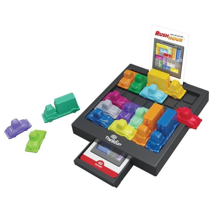 ThinkFun Rush Hou- Jeu de logiqu-Casse-tete-Embouteillage-40 défis 4 niveau-1 Joueur ou plus-des 8 ans-Ravensburger-Mixte-6600