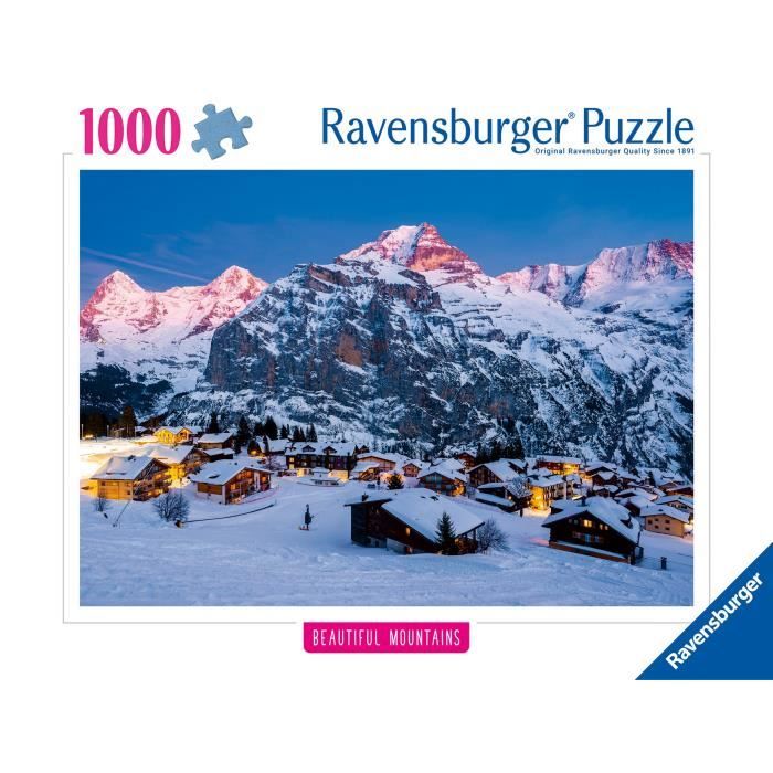 Puzzle 1000 pieces LOberland bernois, Mürren (Highlights), Adultes & enfants, Des 14 ans, Puzzle de qualité supérieure, 12000254, R