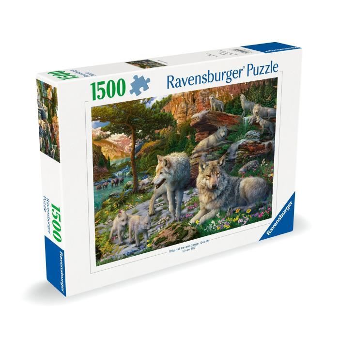 Puzzle 1500 pieces Loups au printemps, Adultes & enfants des 14 ans, Puzzle de qualité supérieure 80x60cm, 12000719, Ravensburger