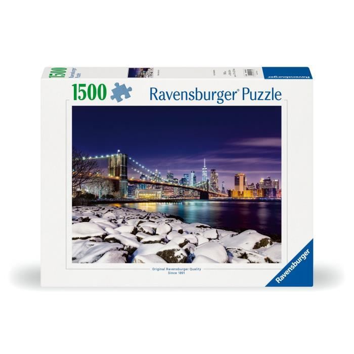 Puzzle 1500 pieces New York en hiver, Adultes & enfants des 14 ans, Puzzle de qualité supérieure 80x60cm, 12000734, Ravensburger