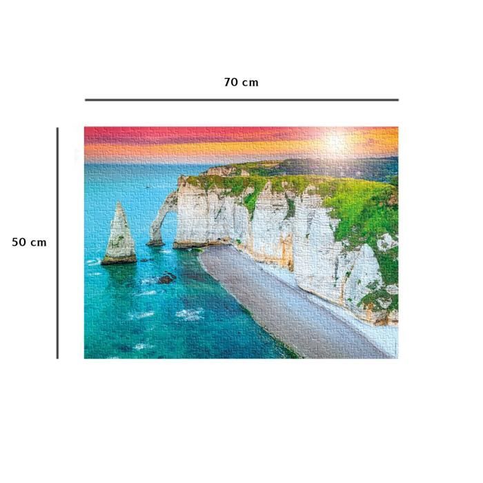 Nathan-Puzzle 1000p-Les falaises d'Etretat-Adultes et enfants des 14 ans-Puzzle de qualité supérieure-Encastrement parfait-12000920