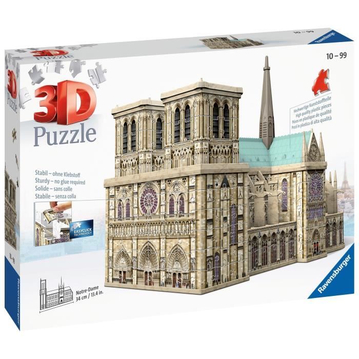 Puzzle 3D - RAVENSBURGER - Notre-Dame de Paris - Paysage et nature - 250-400 pieces - 12 ans