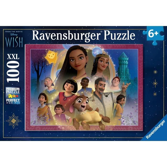 Puzzle 100 pieces XXL Le royaume des souhaits, Disney Wish, A partir de 6 ans, 12001048, Ravensburger