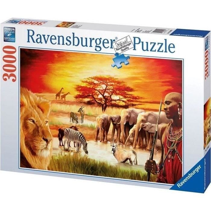 Puzzle 3000 pieces La fierté du Massai, Adultes et enfant, Paysage et nature, Des 14 ans, Ravensburger