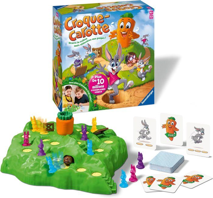 Jeu de parcours enfant - Ravensburger - Croque Carotte - 2 a 4 joueurs - Des 4 ans