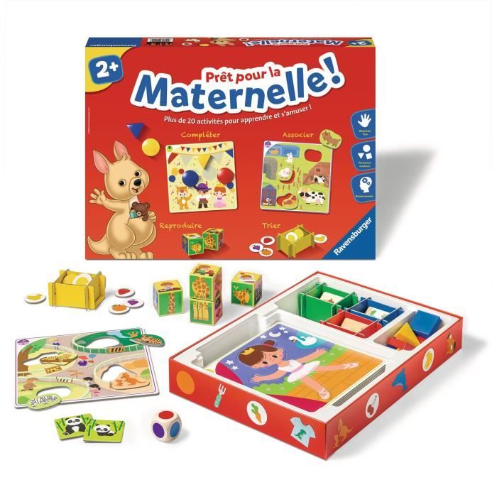 Pret pour la maternelle !  - Coffret complet éducatif - 20 activités - Préparation Programme Maternelle - Ravensburger - Des 2 ans