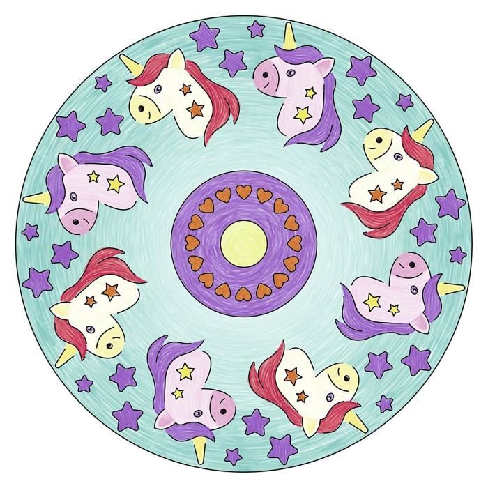 Ravensburger Mandala Design Licorne - Loisirs créatifs pour enfants des 6 ans