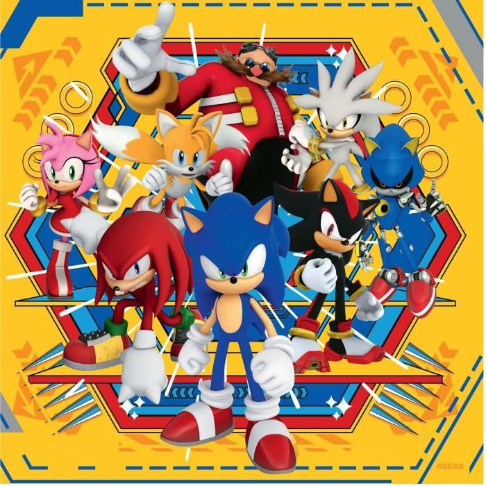 Ravensburger-Puzzles 3x49 pieces - Les aventures de Sonic-4005555011330-A partir de 5 ans