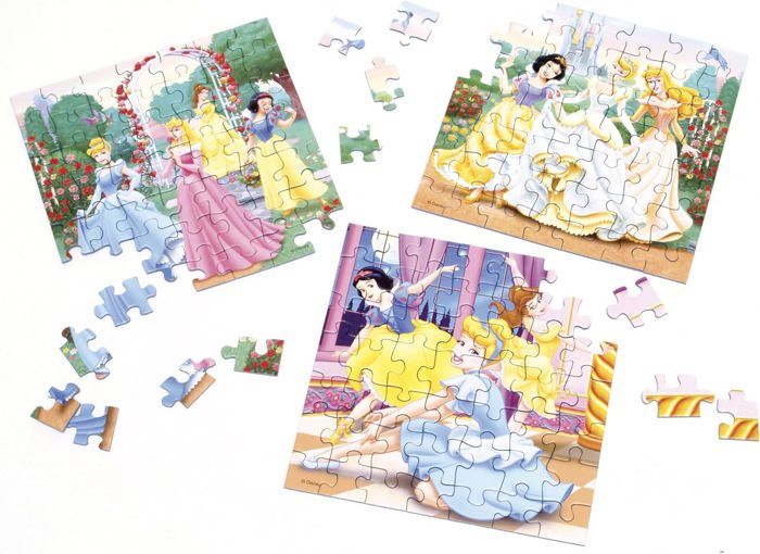 Puzzles Disney Princesses - Ravensburger - Lot de 3 puzzles de 49 pieces - Des 5 ans