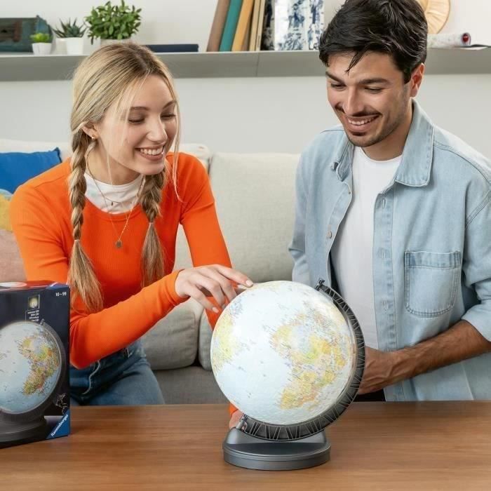 Puzzle 3D Ball éducatif - Globe terrestre lumineux - Ravensburger - 540 pieces - A partir de 10 ans