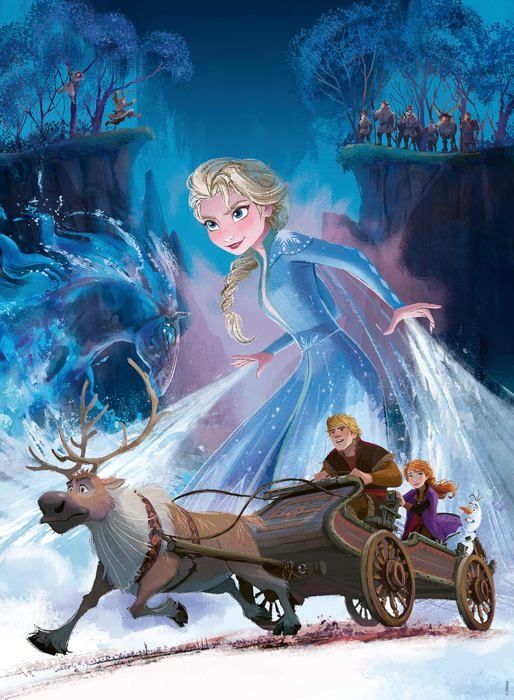 Puzzle La Reine des Neiges 2 - Ravensburger - 200 pieces XXL - Foret mystérieuse - Enfant 8 ans et plus