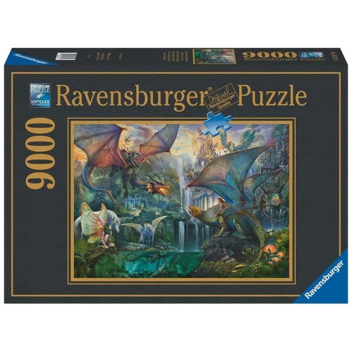 Puzzle 9000 pieces La foret magique des dragons, Fantastique, Adulte, 16721, Ravensburger