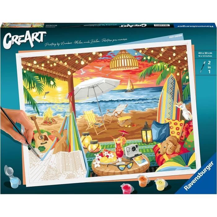 CreArt 30x40 cm - Cozy Cabana - Série B Numéro d'art - 00020276 - Des 12 ans