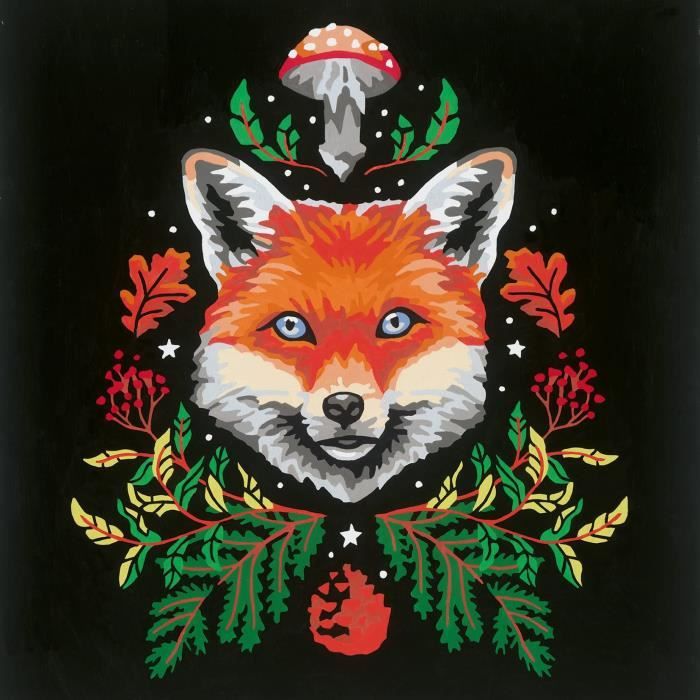 CreArt Fox / Renard 20x20 cm - format carré - Peinture par numéros  Des 12 ans  Ravensburger - 23511