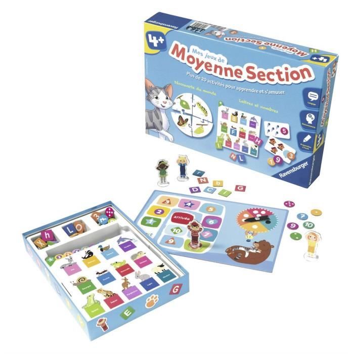 Mes jeux de moyenne section - Coffret complet éducatif - 20 activités programme 2e année maternelle - Ravensburger - Des 4 ans