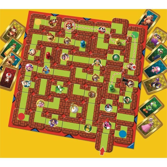 Labyrinthe SUPER MARIO, Jeu de société famille, Chasse au trésor dans un labyrinthe en mouvement, Des 7 ans, Ravensburger