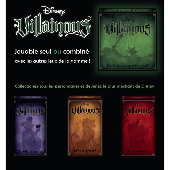 Villainous Disney Jeu de stratégie famille, immersif et diabolique, 2 a 6 joueurs, Des 10 ans, Ravensburger