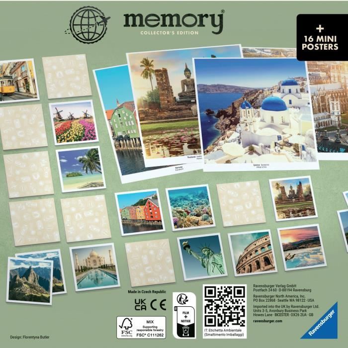 Jeu de mémoire Collectors' Memory - Voyage - Ravensburger - Observation et mémorisation - A partir de 8 ans