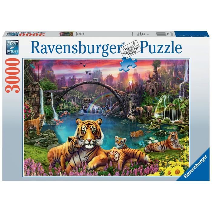 Puzzle 3000 pieces Tigres au lagon, Adulte, A partir de 14 ans, 00016719, Ravensburger