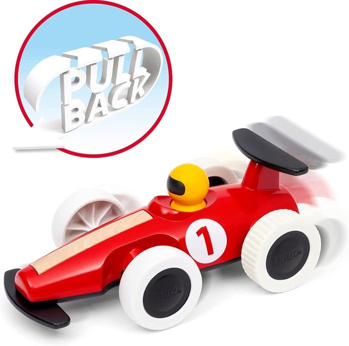 Grande voiture de course a rétrofriction - Jouet d'éveil premier age -7312350303087 - Brio World