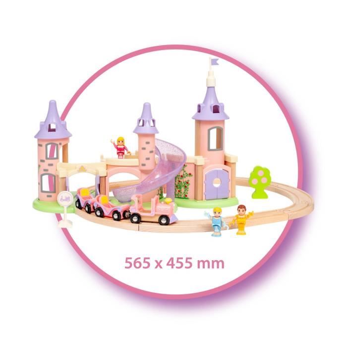 Circuit Château Princesses Disney - BRIO - Coffret 18 pieces - Train en bois - Des 3 ans