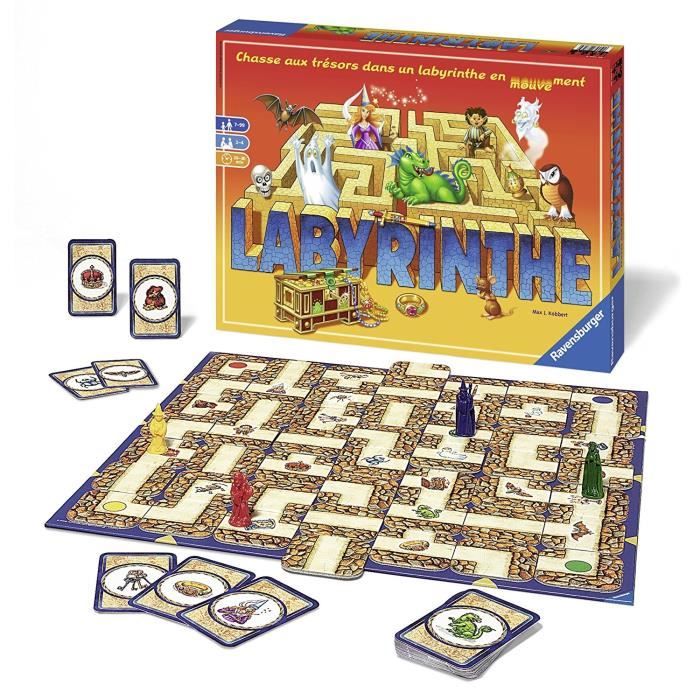 Labyrinthe - Ravensburger - Jeu de société famille - Chasse au trésor dans un labyrinthe en mouvement - Des 7 ans